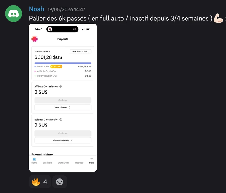 Témoignage Noah — 6 301 $ en full auto